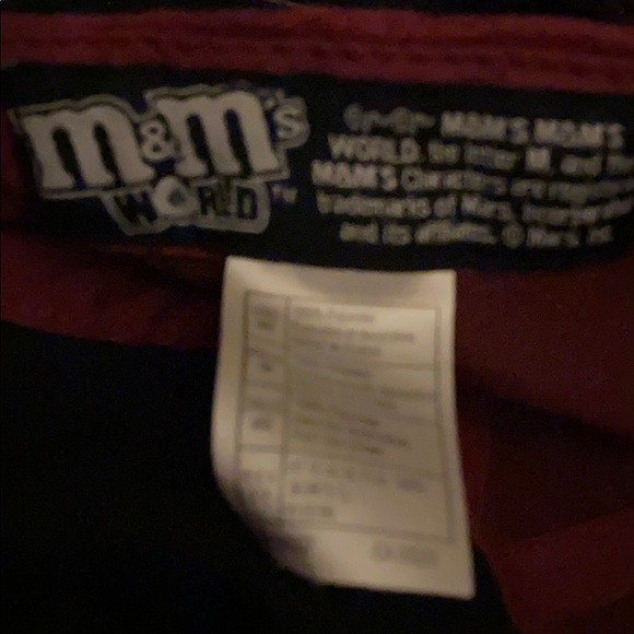 M&M M&M’s World Sequins Maroon Baseball Cap VGC - Picture 5 of 5